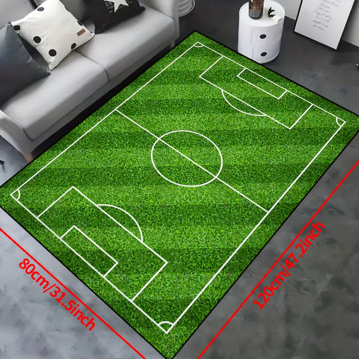 Skanto | SoccerPlay | Rutschfester, waschbarer Teppich für Wohn- & Schlafzimmer