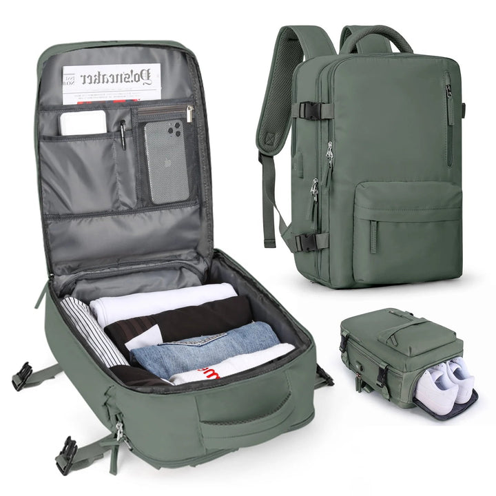 Skanto | Großer Damen-Reiserucksack – Wasserdichter Wanderrucksack | Diebstahlschutz