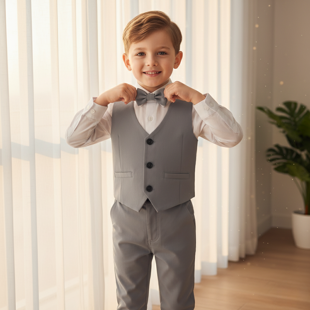 Skanto | Formelles Baumwoll-Outfit-Set für Jungen, Kleinkinder und Kinder
