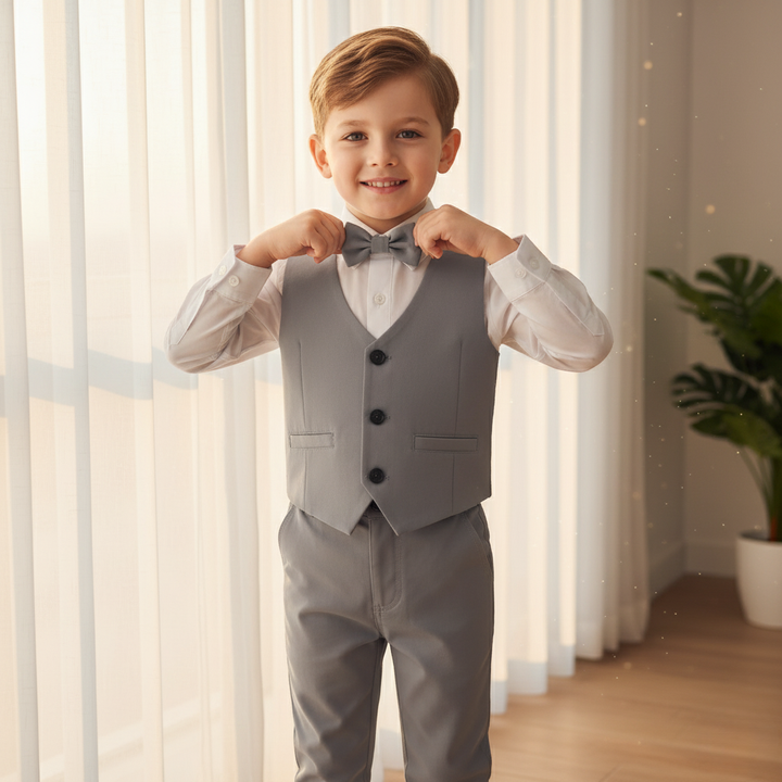 Skanto | Formelles Baumwoll-Outfit-Set für Jungen, Kleinkinder und Kinder