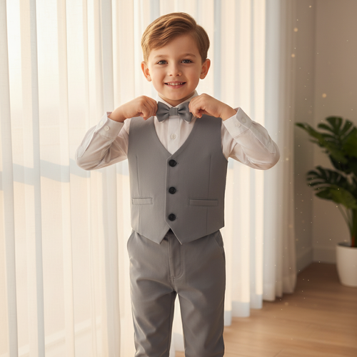 Skanto | Formelles Baumwoll-Outfit-Set für Jungen, Kleinkinder und Kinder