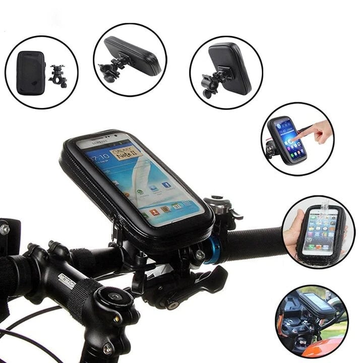 Skanto | RideCharge Pro – Wasserdichte Handyhalterung mit USB und 15W kabelloser Ladefunktion für Fahrrad und E-Bike