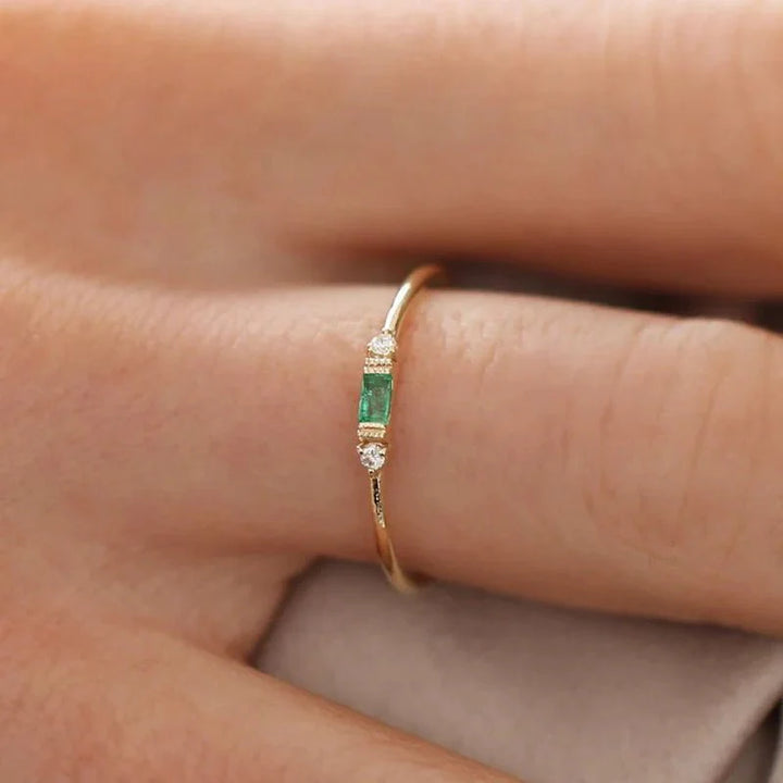 Skanto | Zierlicher & Baguette-Diamantring