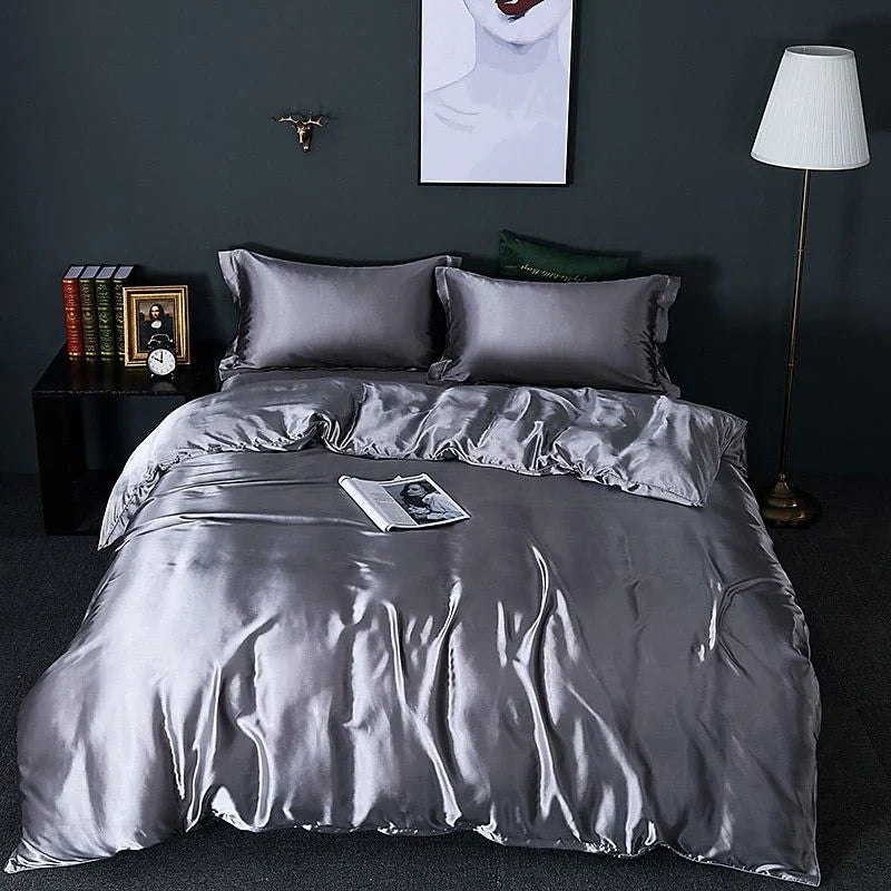 Skanto | Elegantes Satin-Seiden-Bettwäsche-Set – Luxuriöser Komfort für jede Nacht