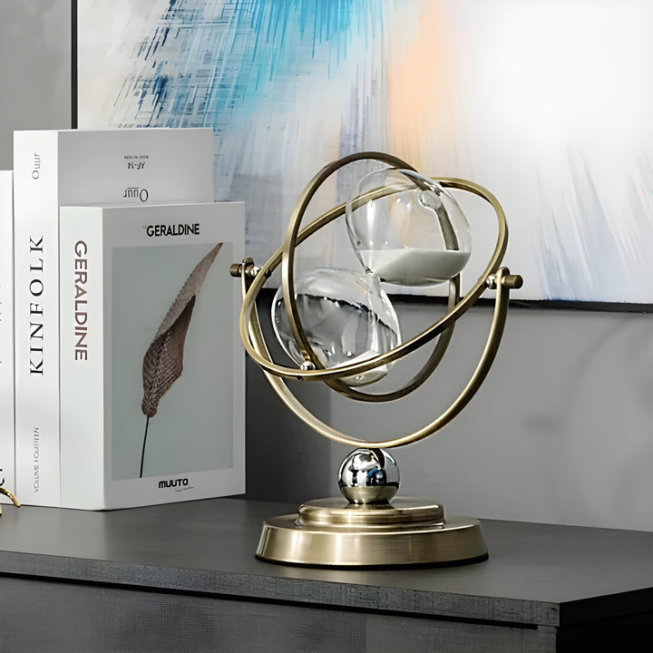 Skanto | GracefulTime Uhr – Luxuriöse Sanduhr mit elegantem Goldrahmen und zeitlosem Design