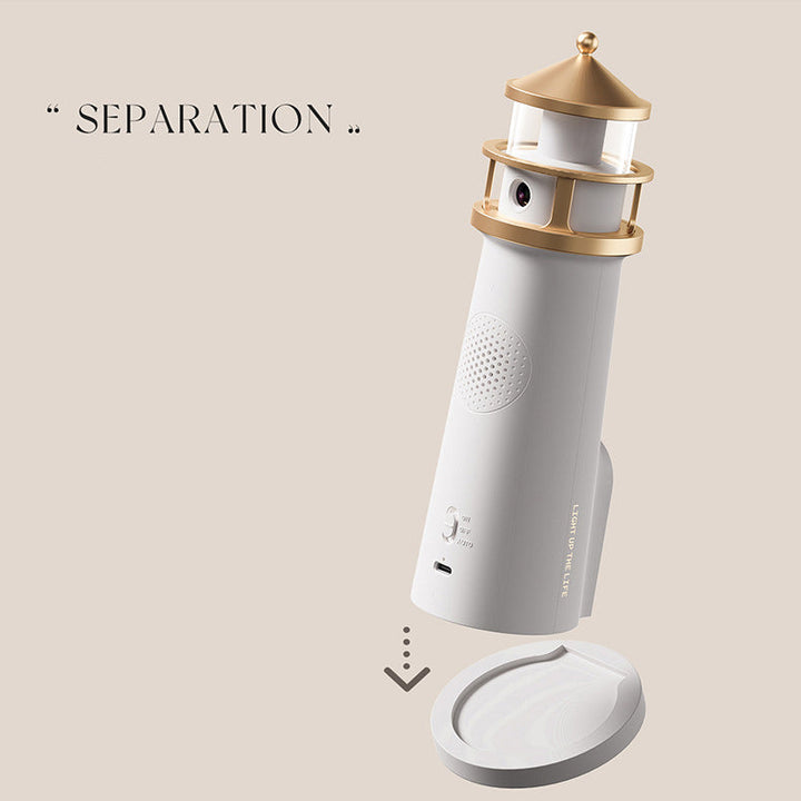 Skanto | Skanto Leuchtturm-Lautsprecherlampe Mondlicht Ambientebeleuchtung Bestes Geschenk