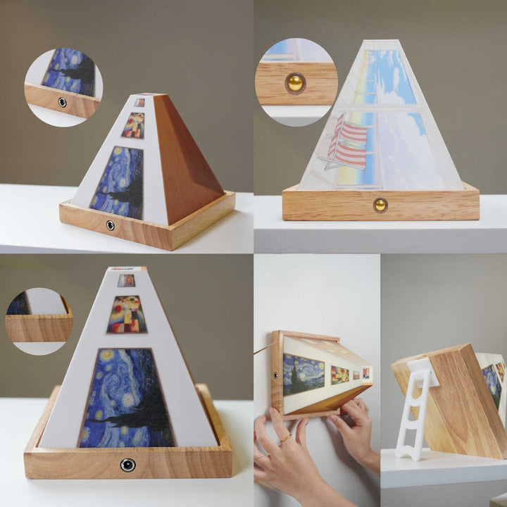Skanto | 3D Brillenlose Galerie Optische Illusion Wandlampe & Nachtlicht