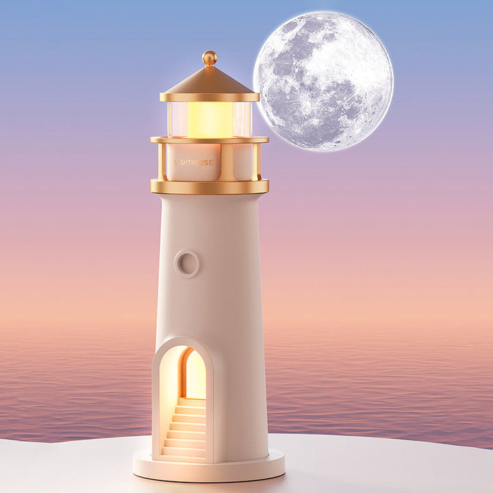 Skanto | Skanto Leuchtturm-Lautsprecherlampe Mondlicht Ambientebeleuchtung Bestes Geschenk