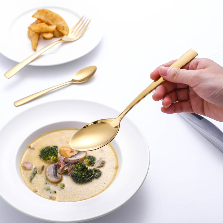 Skanto | RoyalGlimmer Gold-Besteckset – Gold-Besteckset für eine luxuriöse Tischdekoration