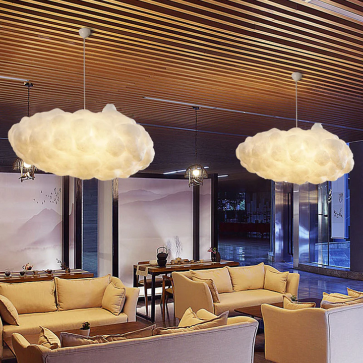 Skanto | Design Wolken-LED-Pendelleuchte Weiß PVC/Baumwolle - Nimbus
