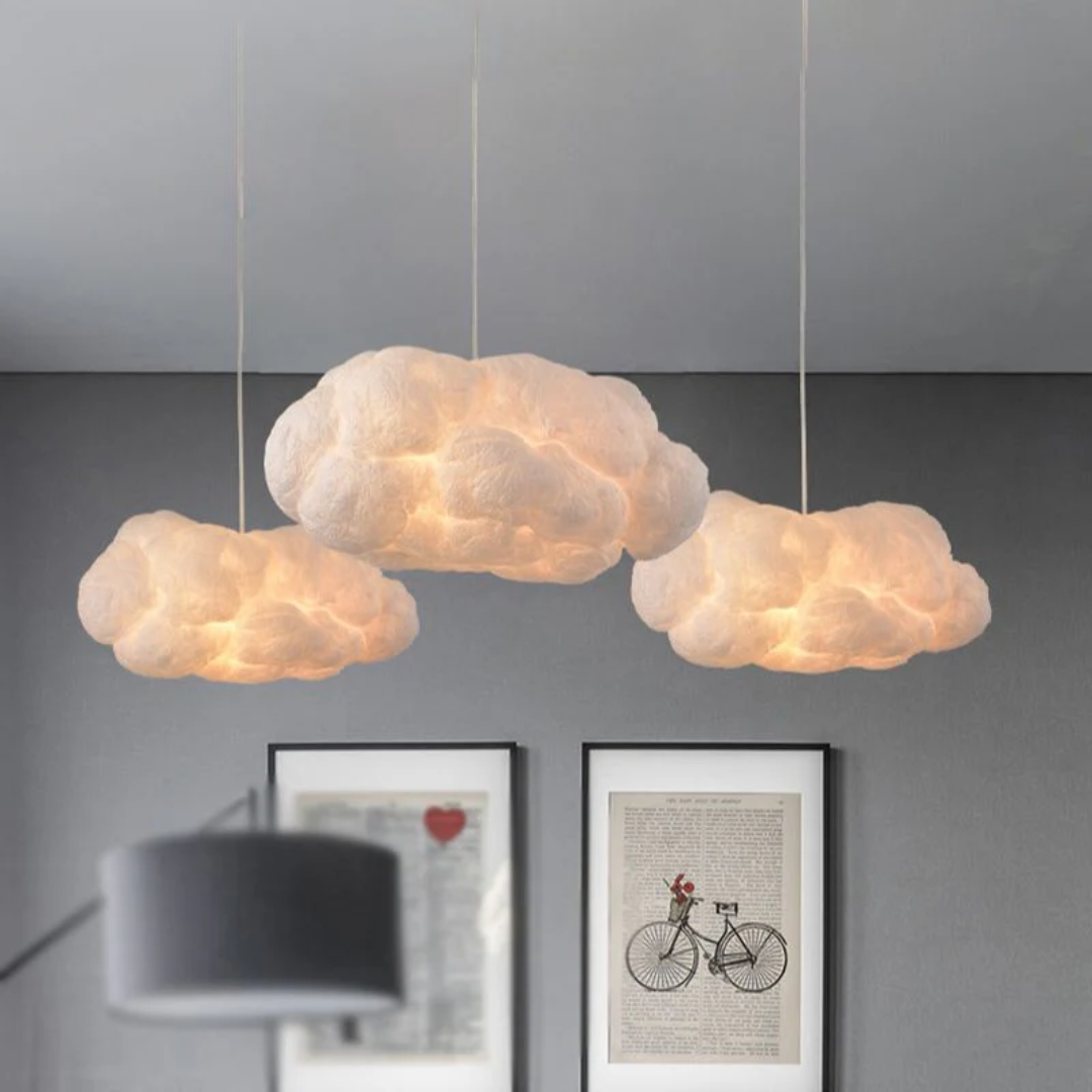 Skanto | Design Wolken-LED-Pendelleuchte Weiß PVC/Baumwolle - Nimbus