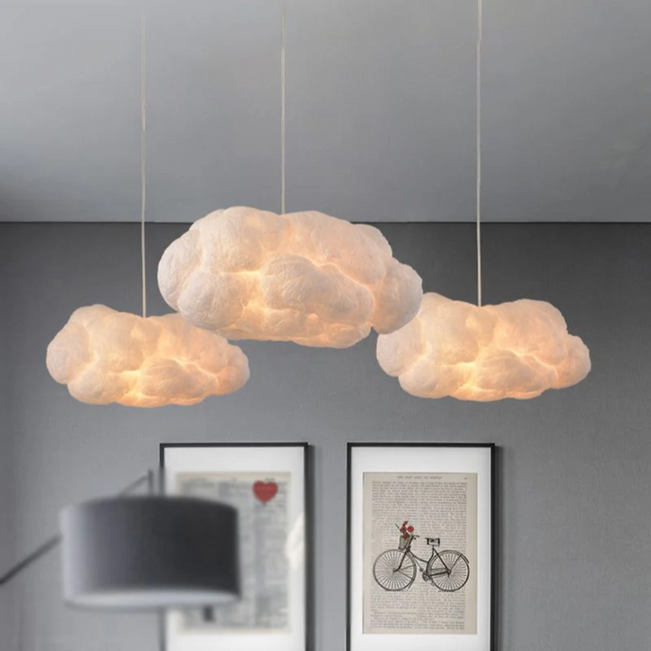 Skanto | Design Wolken-LED-Pendelleuchte Weiß PVC/Baumwolle - Nimbus