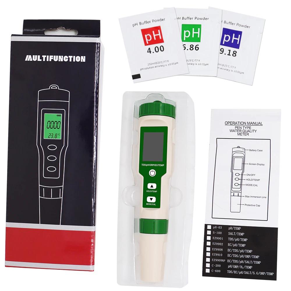 Skanto | Digitales PH-Meter Multifunktion 5 in 1 PH/TDS/EC/ORP/Temperaturmessgerät