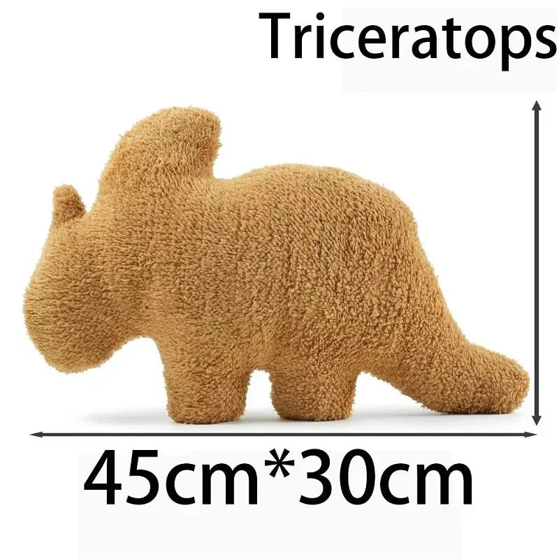 Skanto | Dino Nugget Plüschkissen: Süßes Dino Chicken Nugget Kissen