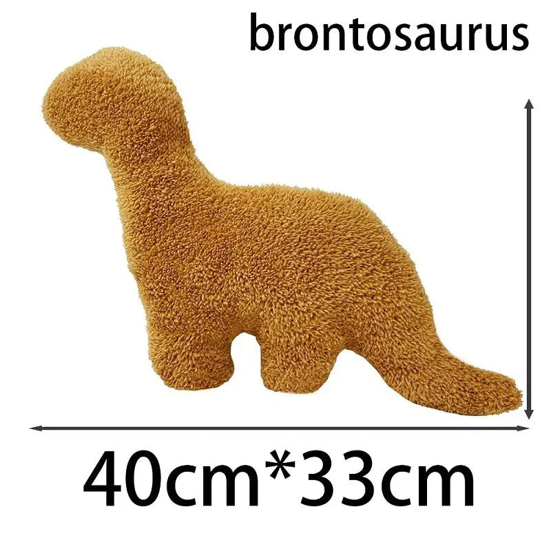 Skanto | Dino Nugget Plüschkissen: Süßes Dino Chicken Nugget Kissen