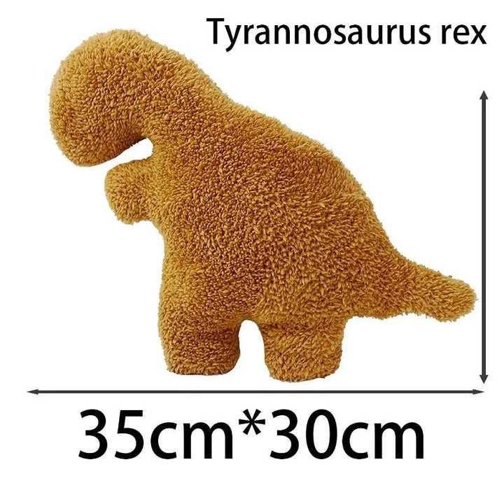 Skanto | Dino Nugget Plüschkissen: Süßes Dino Chicken Nugget Kissen
