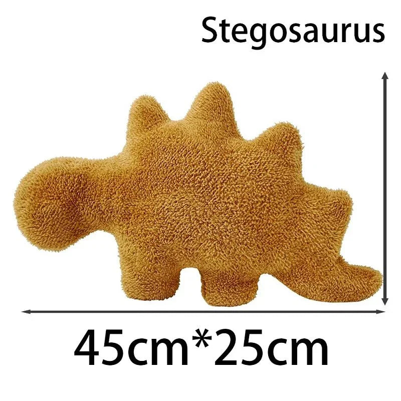 Skanto | Dino Nugget Plüschkissen: Süßes Dino Chicken Nugget Kissen