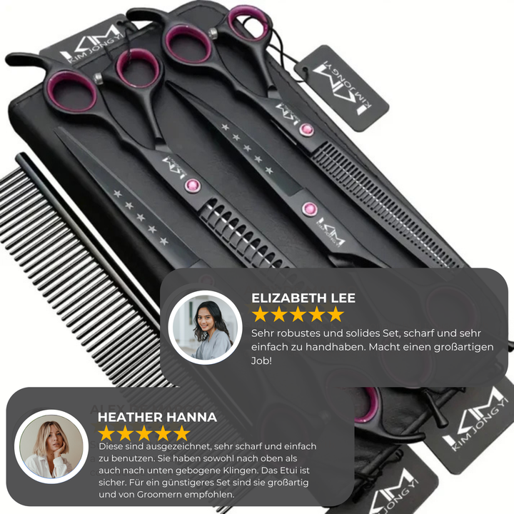 Skanto | TrimPro Tierpflegeset – Komplettes Scherenset für präzise Fellpflege