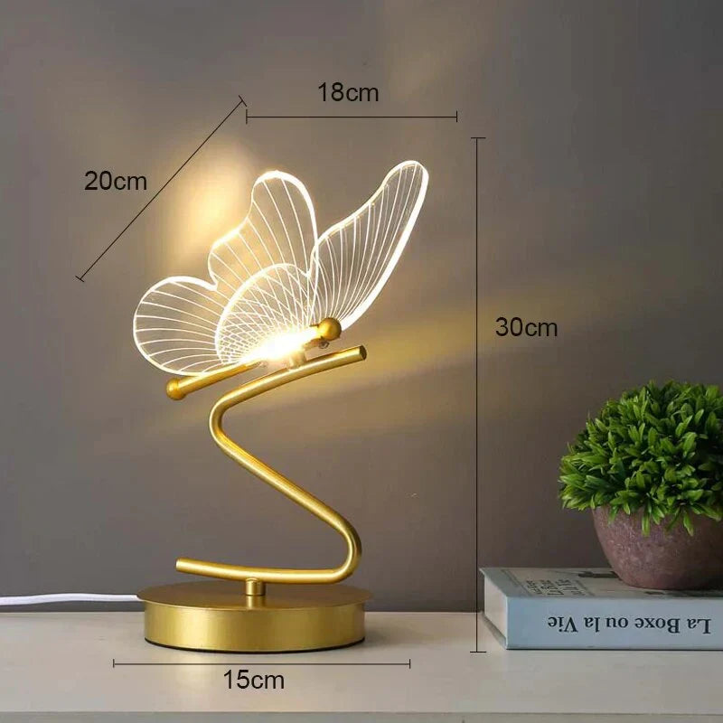 ButterflyLuxe – Elegante LED-Tischlampe im Schmetterlingsdesign