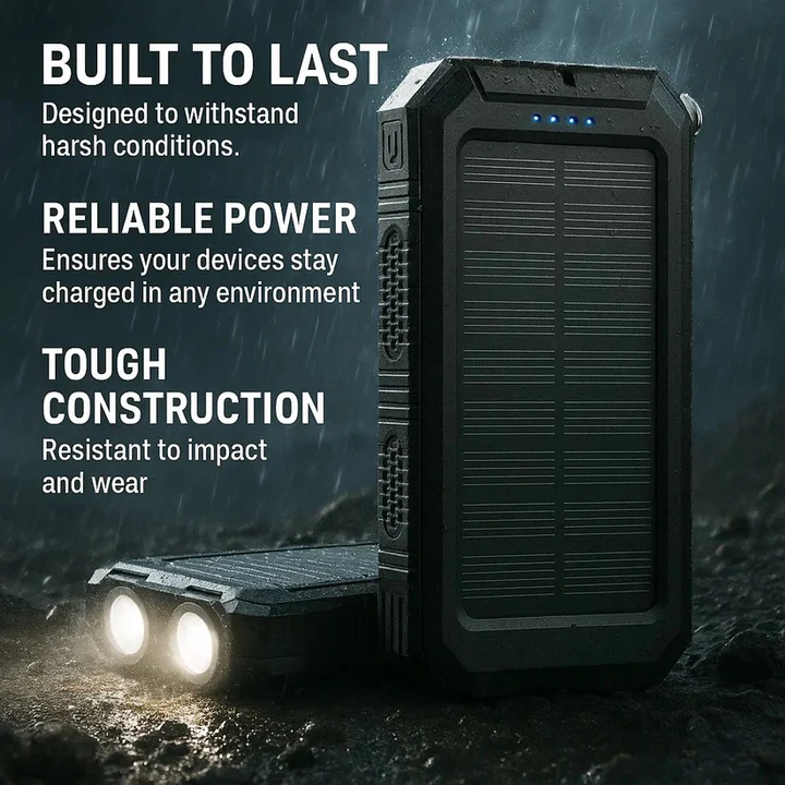 Skanto | 30 000mAh Solar-Ladegerät Wasserdichte Powerbank Extern