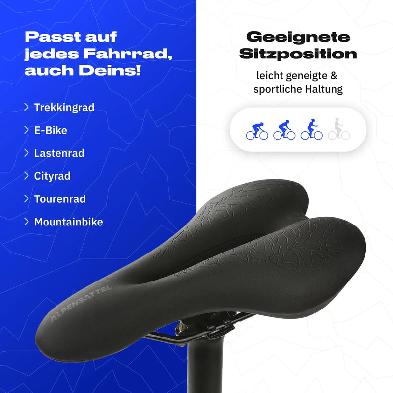 Ergonomischer Fahrradsattel | Nie wieder Rücken- & Gesäßschmerzen | Skanto
