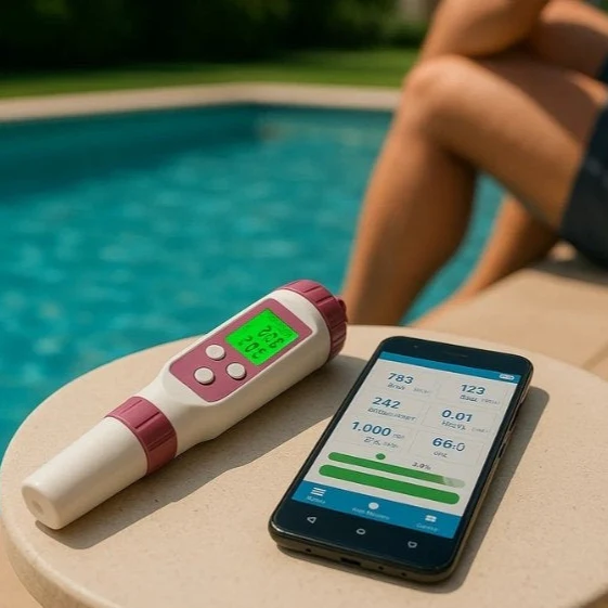 Skanto | Digitaler 7-in-1 Smart Wasserqualitätstester mit mobiler App-Konnektivität
