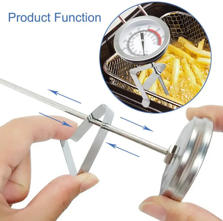 Skanto | Fritteusen-Thermometer aus Edelstahl mit langem Fühler