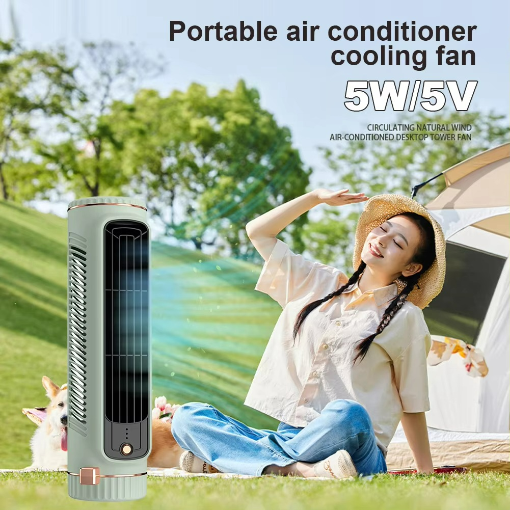 Skanto | AeroBreeze Bladeless Fan | 360° Luftzirkulation mit eiskaltem Wind