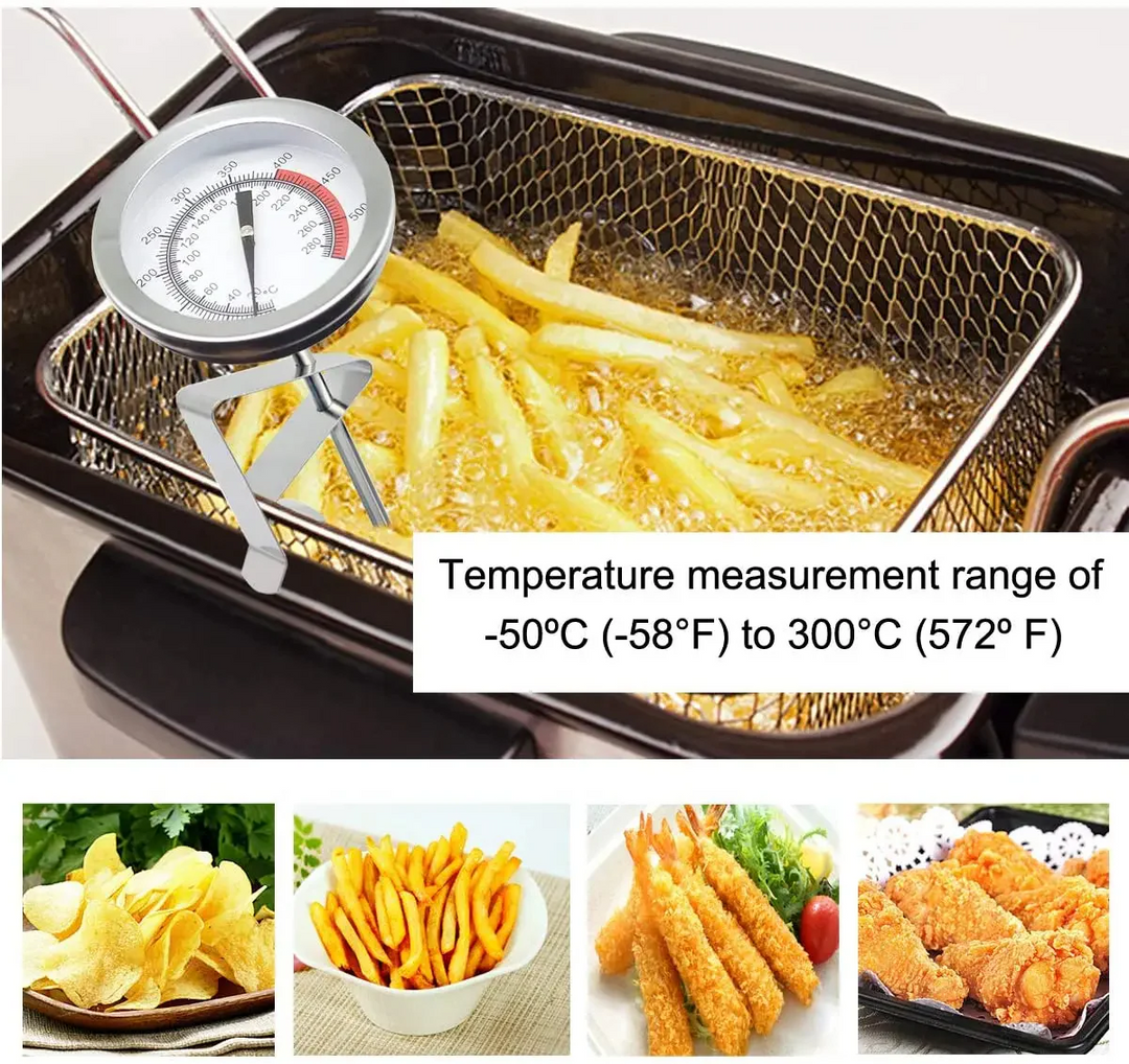 Skanto | Fritteusen-Thermometer aus Edelstahl mit langem Fühler
