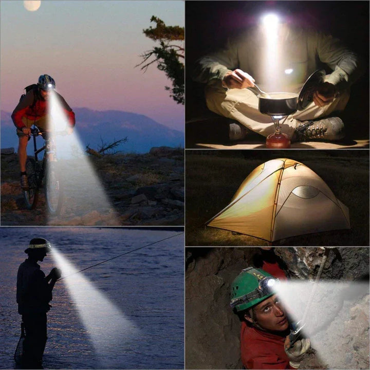 Skanto | Leistungsstarke wasserdichte LED-Stirnlampe mit Zoom und wiederaufladbarem Akku – Outdoor-Abenteuerlicht