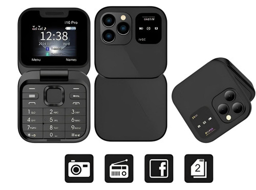 Skanto | Klappbares Klapphandy Dual SIM | 1.77" Bildschirm | 1000 mAh | Micro USB