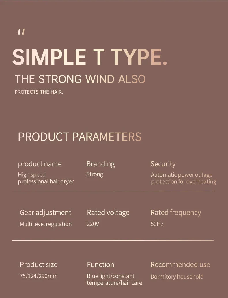 Skanto | 2400W Hochleistungs-Haartrockner mit Kalt- & Warmluftfunktion - Ionen-Technologie