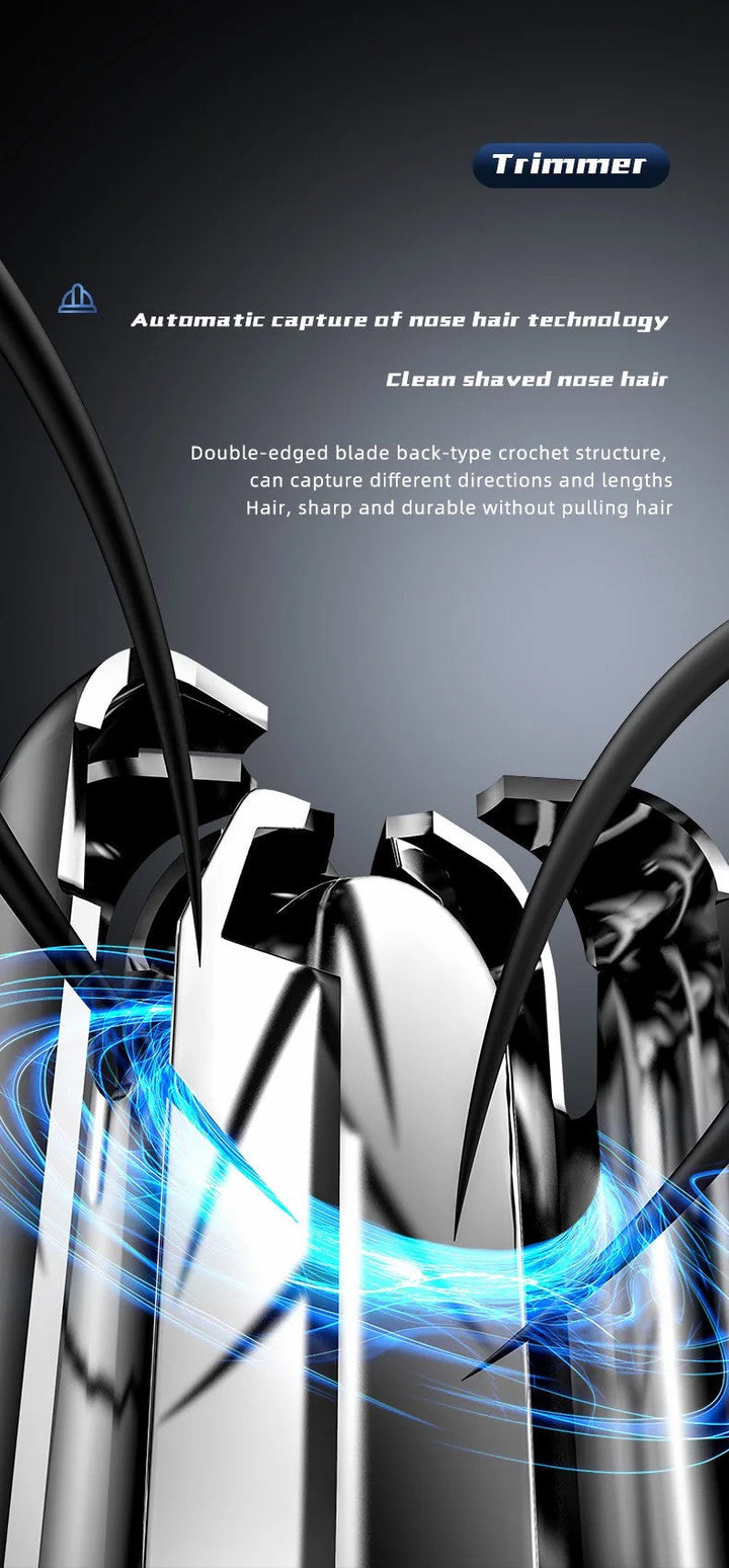 Skanto | SmoothTrim Wiederaufladbarer Nasen- und Ohrenhaartrimmer mit Edelstahlklingen