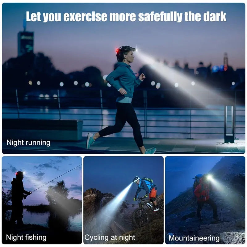 Skanto | Leistungsstarke wasserdichte LED-Stirnlampe mit Zoom und wiederaufladbarem Akku – Outdoor-Abenteuerlicht