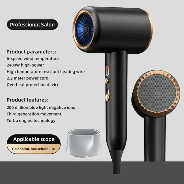Skanto | HairShine Turbo – Haartrockner mit Ionen-Boost & Extra-Volumen