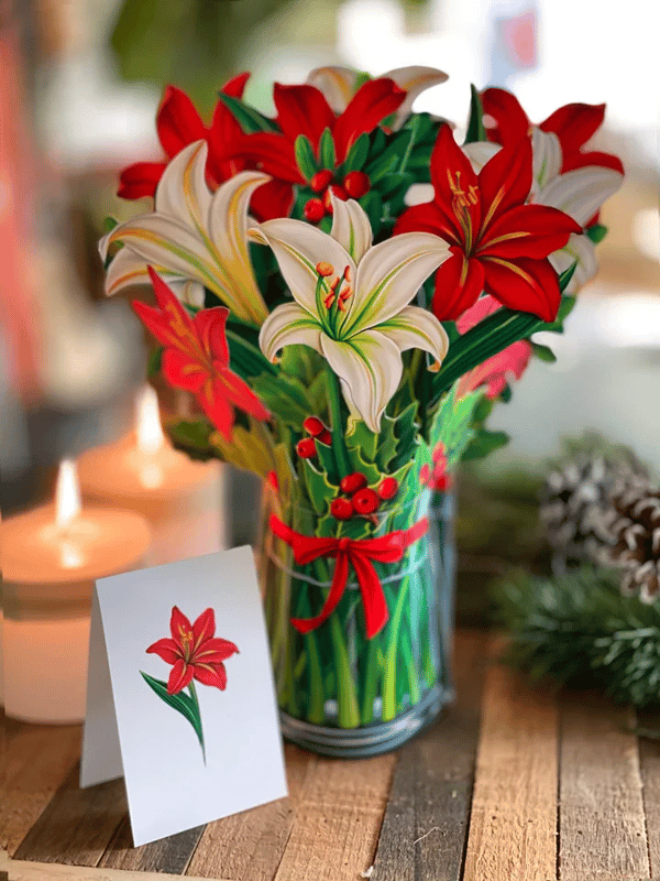 Skanto | Plastik Pop-up Blume | Inkl. Gratis Geschenkkarte - Fair