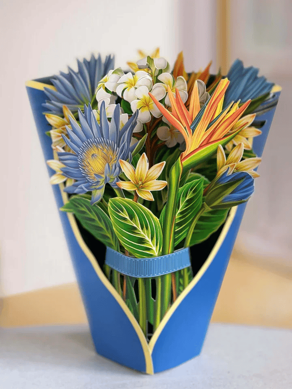 Skanto | Plastik Pop-up Blume | Inkl. Gratis Geschenkkarte - Fair