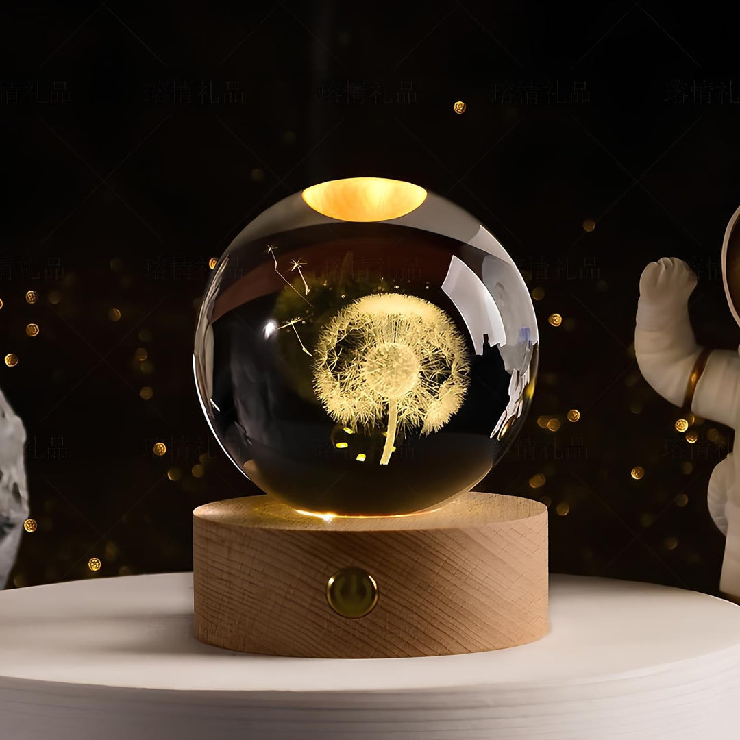 Skanto | SolarSphere – Kristall-Sonnensystem mit LED-Beleuchtung | Pädagogisches und dekoratives Geschenk