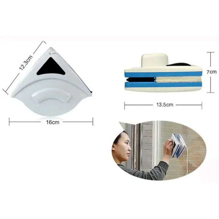 Skanto | Doppelseitiger magnetischer Fensterreiniger | Streifenfrei, effizient & ideal für schwer erreichbare Fenster (3-8mm)
