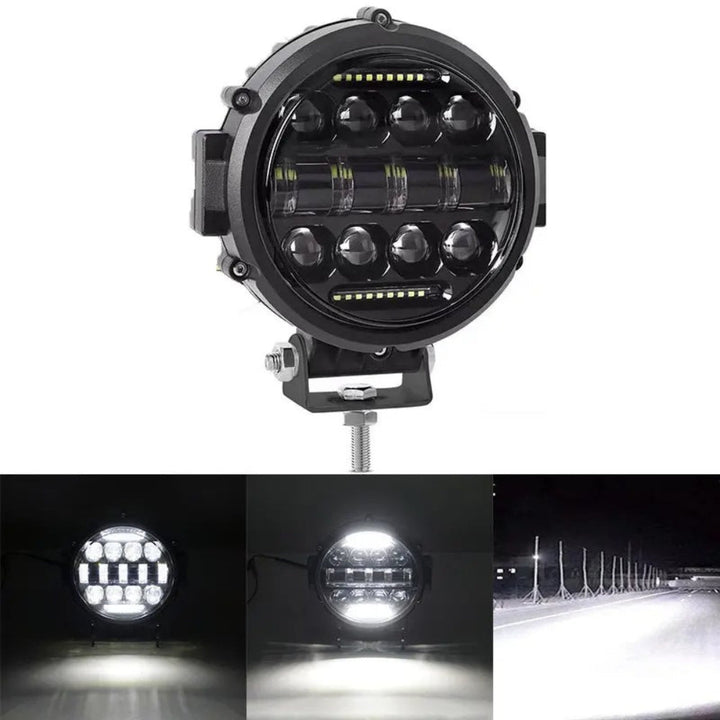 Skanto | Hochleistungs-LED-Fahrlicht 7" | Weitbereichs-Scheinwerfer für Auto & 4x4