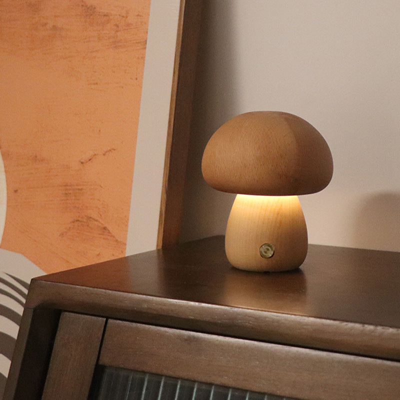 Skanto | Pilz-Tischlampe aus Holz