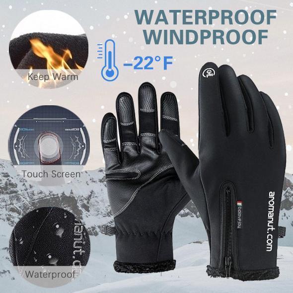 Skanto | Warme Thermohandschuhe zum Radfahren, Laufen, Autofahren