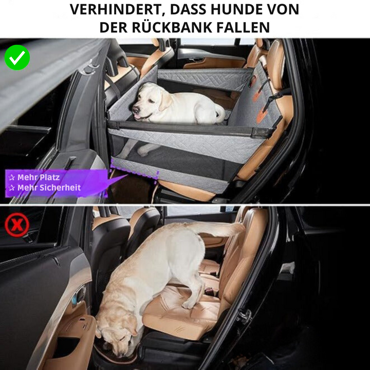 Skanto | Autositzbezug für Hunde | Sicherer Rücksitzschutz | Schwarz