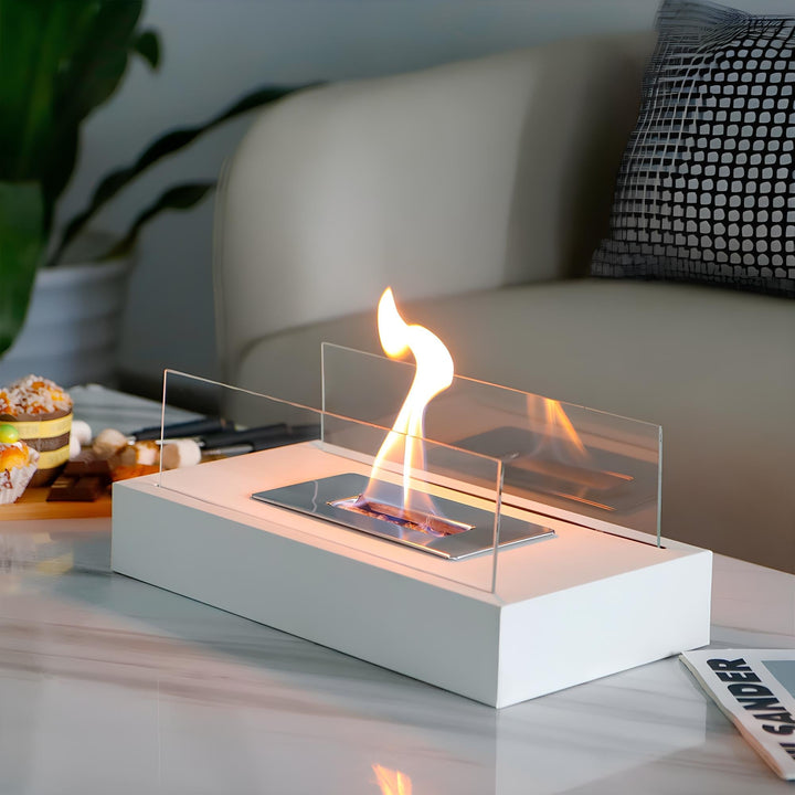 Skanto | Kompakter Bioethanol Tischkamin aus Glas