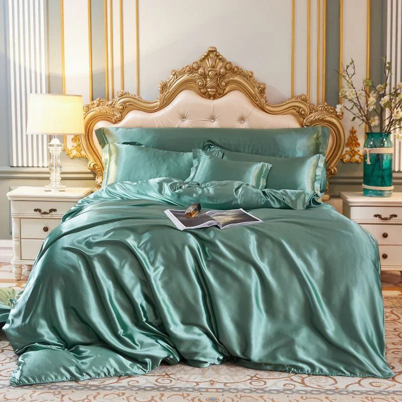 Skanto | Elegantes Satin-Seiden-Bettwäsche-Set – Luxuriöser Komfort für jede Nacht