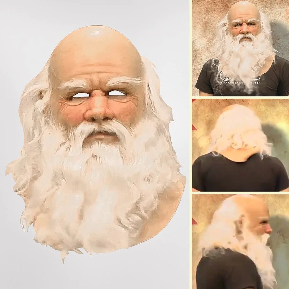 Skanto | Realistische Weihnachtsmann-Maske | Latex mit Komfort