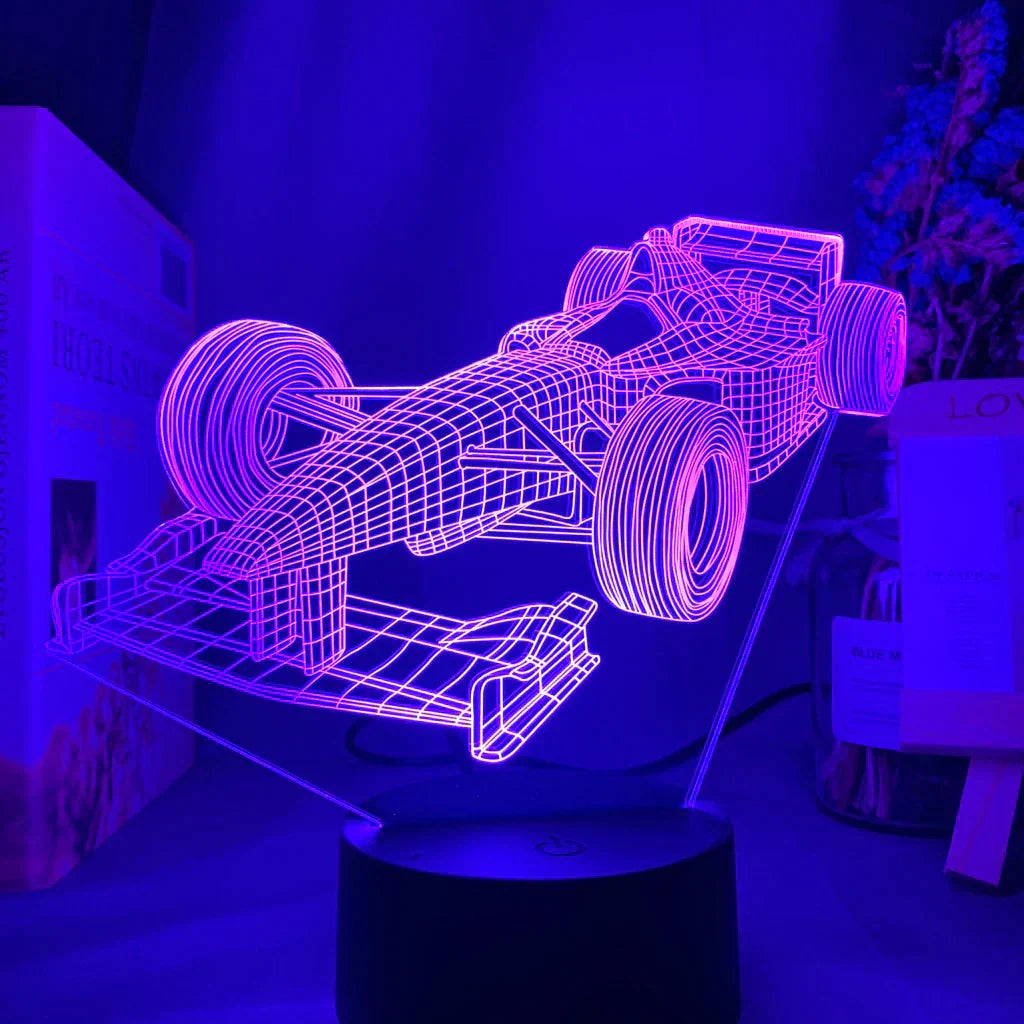 Skanto | Formel 1 3D-Illusionslampe mit Farbmodi