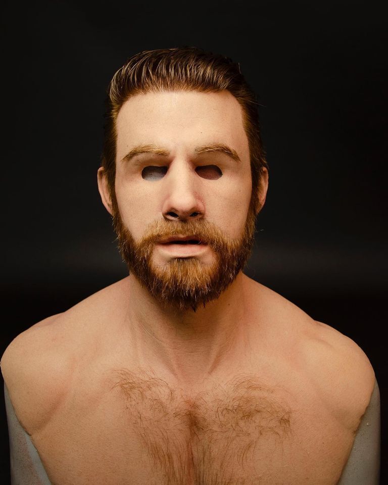 Skanto | Gruselige Alte-Mann-Maske – Realistische Latex-Halloween-Maske für Erwachsene
