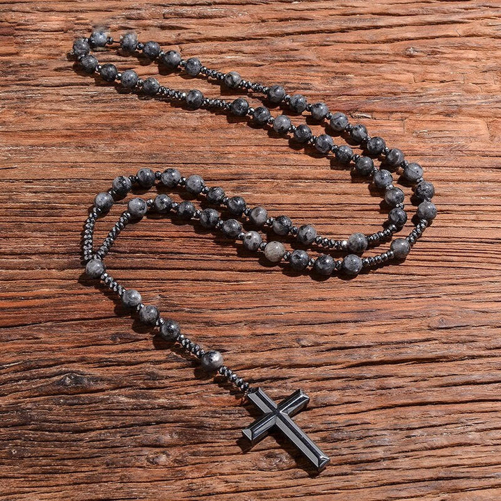 Skanto | Orion Spirituelle Halskette mit Tigerauge & Lapislazuli – Herren-Rosenkranz