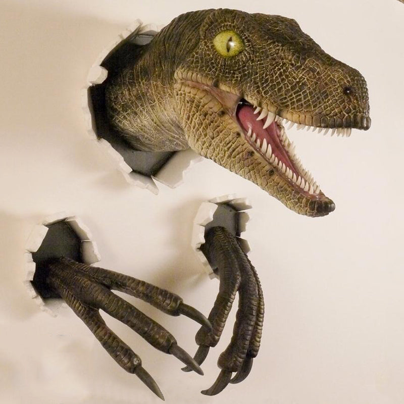 Skanto | Wanddurchbrechende Velociraptor-Dekoration